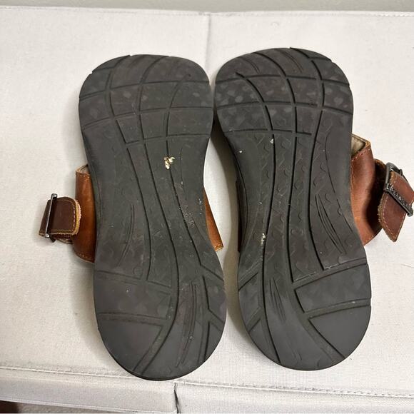 Eastland Tahati II Leather Slip On Open Toe Sandals Brown Womens 11 - Picture 8 of 10